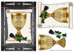 Wiccan Chalice & Black Rose