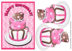Topsey Turvey Birthday Cake - Pink