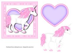 Pink Unicorn Topper + Decoupage