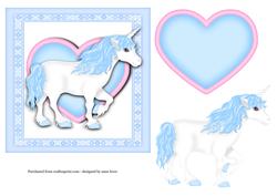 Blue Unicorn + Decoupage