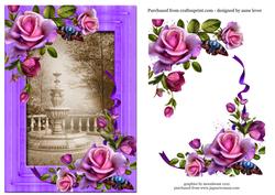 Purple & Pink Rose Fountain