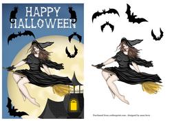 Halloween - Sexy Flying Witch