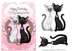 Happy Birthday My Darling Wife - Cats
