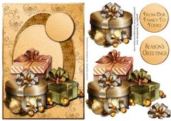 Golden Christmas Gifts + Decoupage