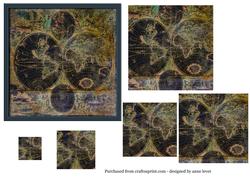 Antique Map Square Pyramid Topper