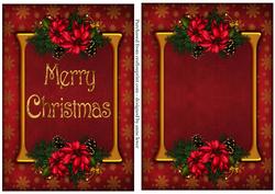Poinsettia Toppers - Merry Christmas & Blank