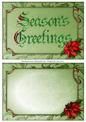 Poinsettia Toppers - Season's Greetings & Blank