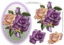 Heritage Roses in Pearl Frame Topper