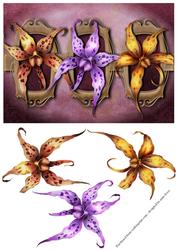 Stunning Orchid Trio + Decoupage
