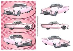 Classic Car - T-bird - Pink