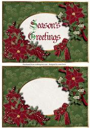 Cranberry Christmas Seasons Greetings Toppers