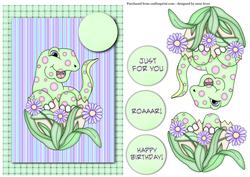 Cute Baby Dinosaur - Mint Green