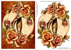 Golden Ballet Shoes & Fantasy Roses