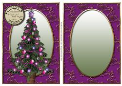 Decorated Christmas Tree Purple & Blank