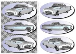 Classic Car T-bird Silver - Easy Layers