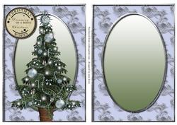 Silver Decorated Christmas Tree & Frame Toppers