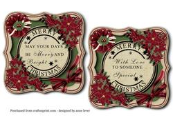 2 Merry Christmas Bracket Toppers