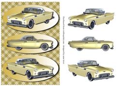 Classic Car T-bird Gold