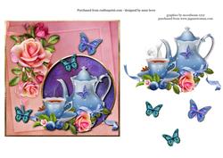 Blue Tea & Peach Melba Roses