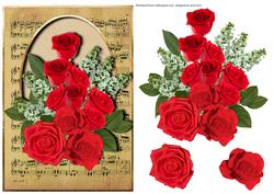 Vintage Sheet Music & Red Roses