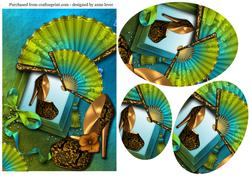 Beautiful Fans & Diva Shoe Oval Stacker