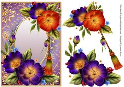 Sumptuous Wild Roses & Gold Frame