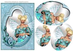 Bella Winter Rose Fairy Oval Pyramid