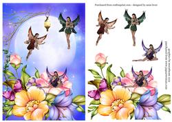 Fairies, Flowers & Moon