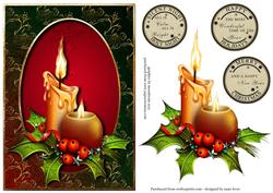 Traditional Christmas Candles - Red