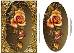 Art Nouveau Autumn Roses