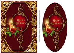 Art Nouveau Christmas - Happy Holidays