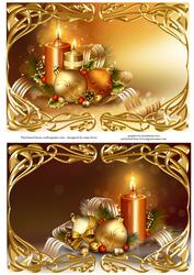 2 Art Nouveau Christmas Toppers