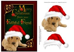 Merry Christmas from the Dog - Golden Retriever