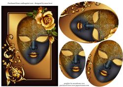 Golden Masque - Oval Pyramid Topper