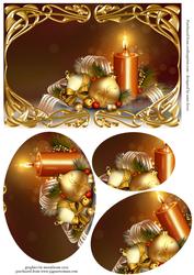Art Nouveau Christmas Decorations Oval Pyramid