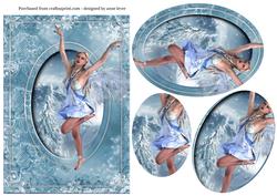 Snow Fairy Dance Oval Pyramid Topper