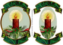 Christmas Candle with Fancy Frame