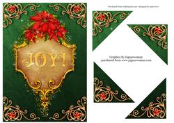 Christmas Poinsettia Joy Corner Stacker