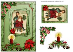 Vintage Christmas - Sledging Children