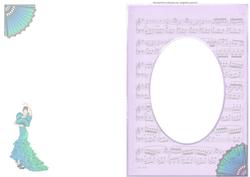 Fan & Flamenco with Sheet Music Frame - Lilac - Insert