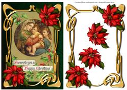 Mary and Jesus Poinsettia Christmas
