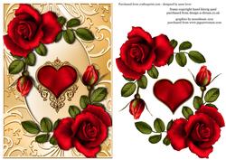 Red Heart & Red Roses