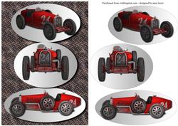 Classic 1926 Red Racing Car + Easy Layers