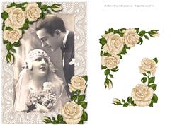 Congratulations on Your Wedding - Vintage + Ivory Roses