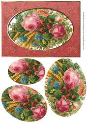 Vintage Roses & Dusky Pink Frame Pyramage