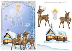 Reindeer & Angel Season's Greetings