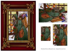 Vintage Santa in Green Cloak Pyramage