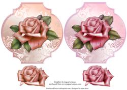 2 Beautiful Rose Plaques with Decoupage