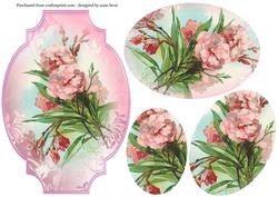 Beautiful Floral Shaped Topper + Oval Pyramage