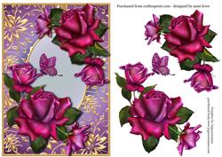 Beautiful Twilight Roses & Gilded Frame